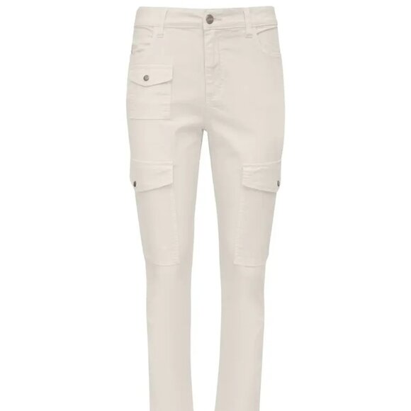 New SANCTUARY COTTON Poppy Solid Bootcut Chino Cargo Pants in White 298BJ0 - Picture 6 of 8